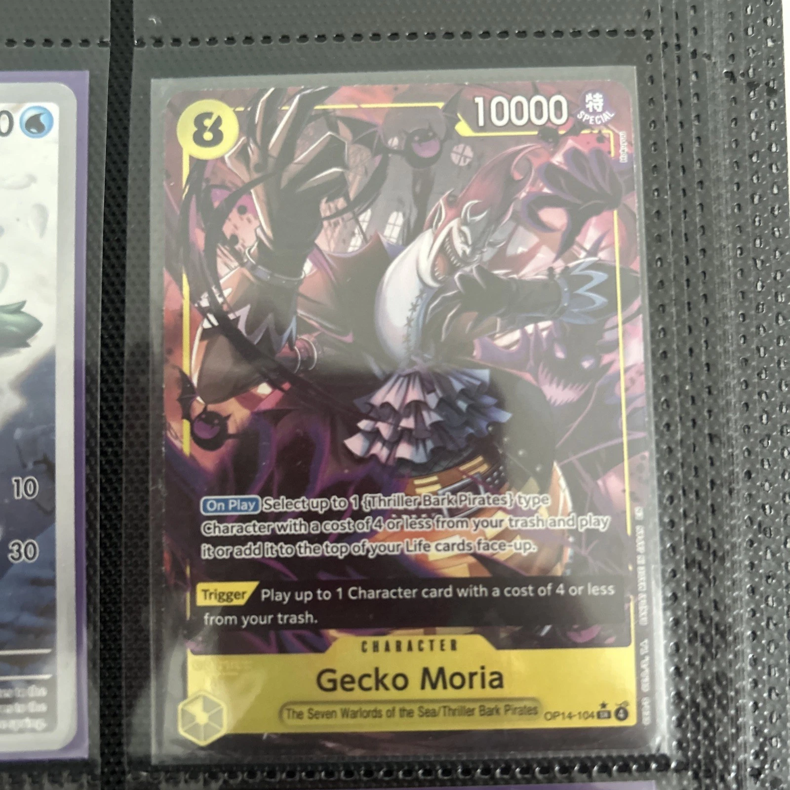 Gecko Moria OP14-104 – Alternate Art – The Azure Sea’s Seven – Near Mint – English